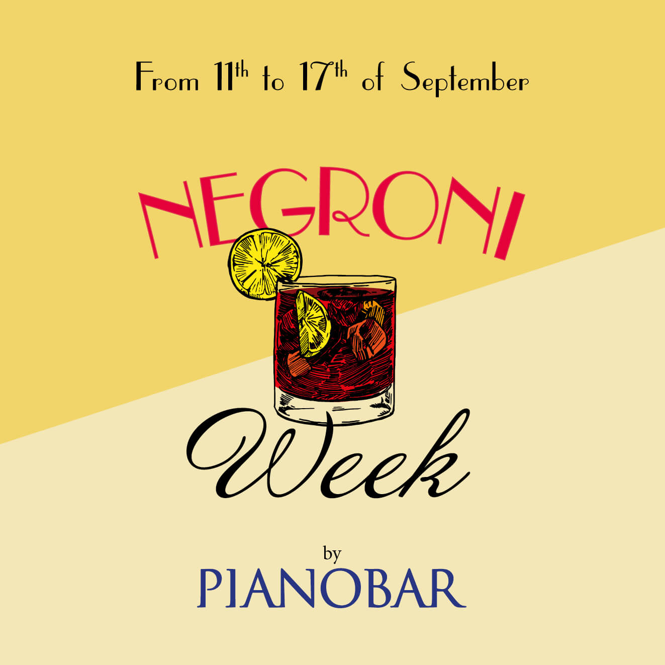 Celebrate Negroni Week at the Piano Bar of the Hôtel Le Royal !